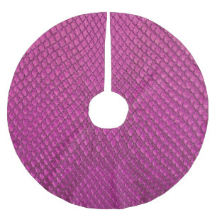 Pink Python: Snake Skin Texture. Brushed Polyester Tree Skirt
