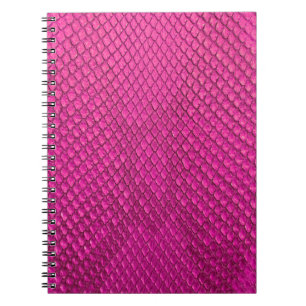 Pink python snake skin texture notebook