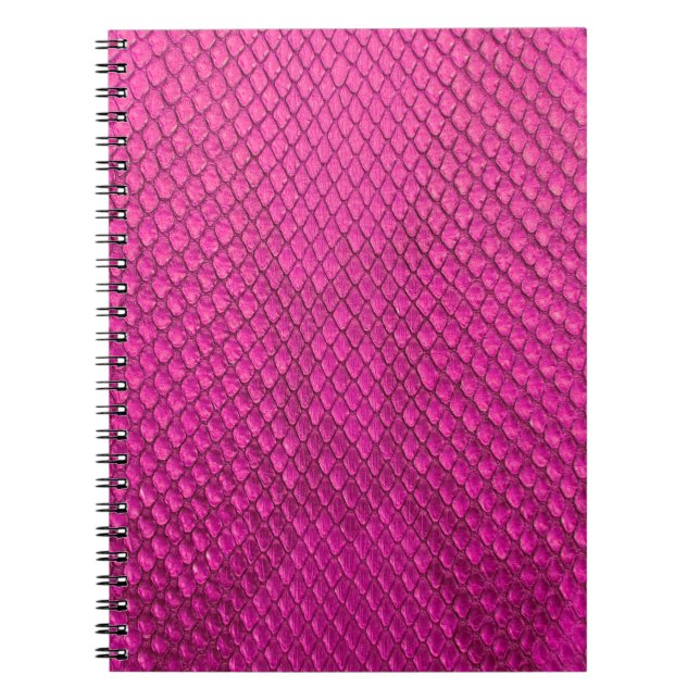 Pink python snake skin texture notebook (Front)
