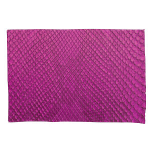 Pink Python: Snake Skin Texture. Pillowcase