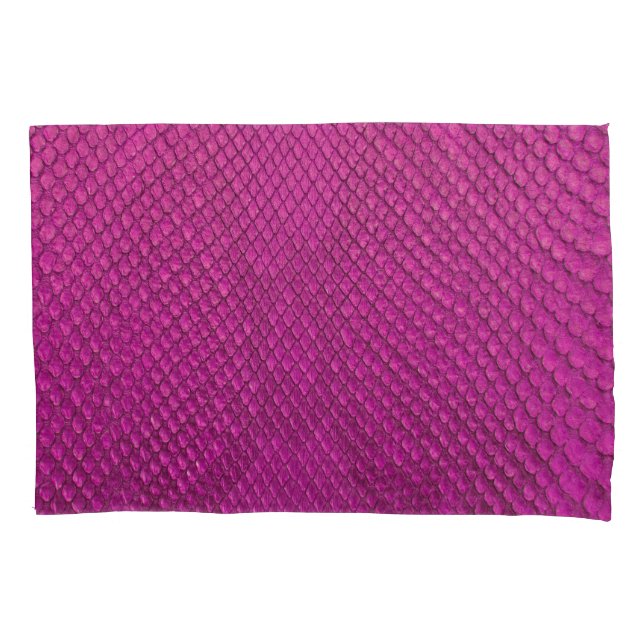 Pink Python: Snake Skin Texture. Pillowcase (Front)