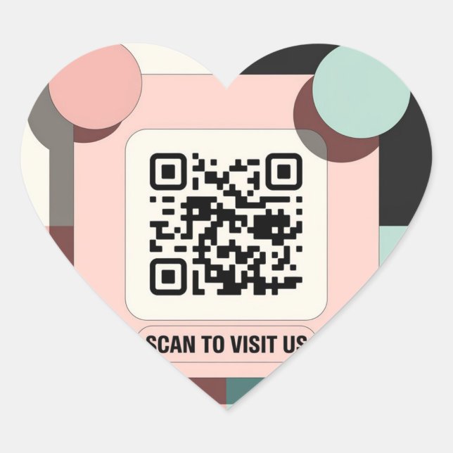 Pink QR code sticker  (Front)