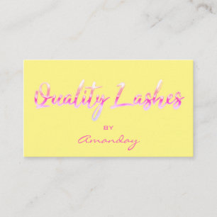 Pink Quality Lashes Extension Script QR Code Logo Business Card