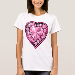 Pink Quartz Gem Heart T-Shirt