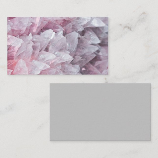 Pink Quartz Mind Body Spirit Energy Business Card (Front/Back)