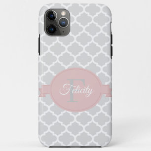 Pink Quatrefoil Personalized Case-Mate iPhone Case