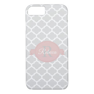 Pink Quatrefoil Personalized Case-Mate iPhone Case