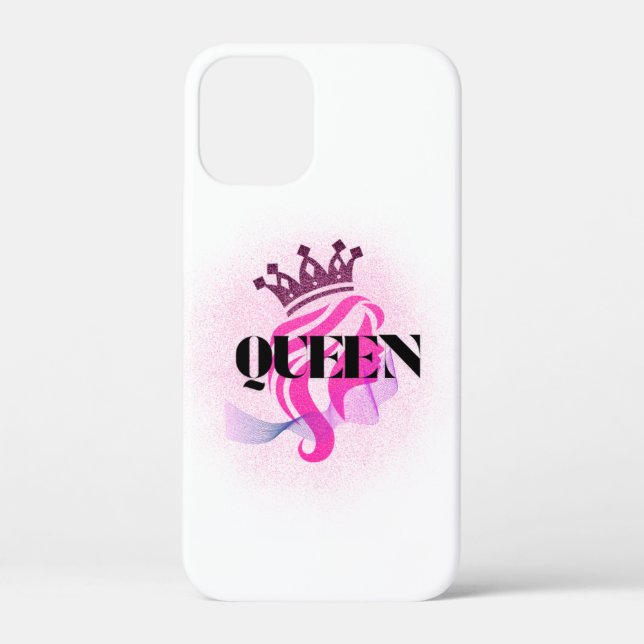 Pink Queen Crown Design – Confident Feminine Power Case-Mate iPhone Case (Back)