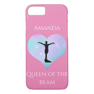 Pink Queen Of The Beam Gymnastics Personalized Case-Mate iPhone Case