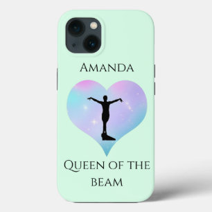 Pink Queen Of The Beam Gymnastics Personalized iPhone 13 Case