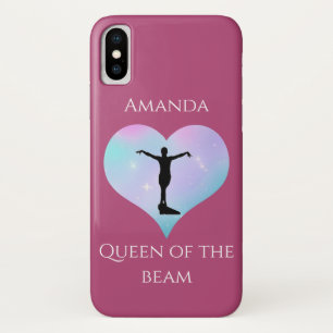 Pink Queen Of The Beam Gymnastics Personalized Case-Mate iPhone Case