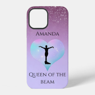 Pink Queen Of The Beam Gymnastics Personalized iPhone 12 Case