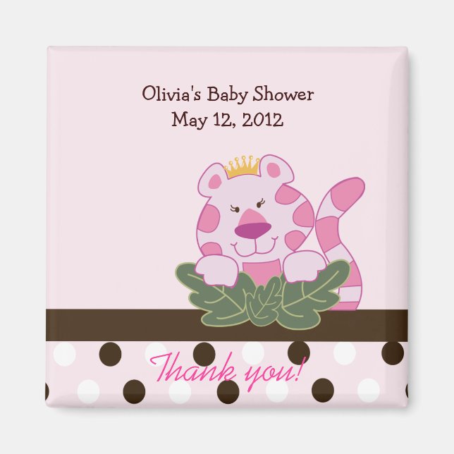 Pink Queen of the Jungle Favour Magnet (Front)
