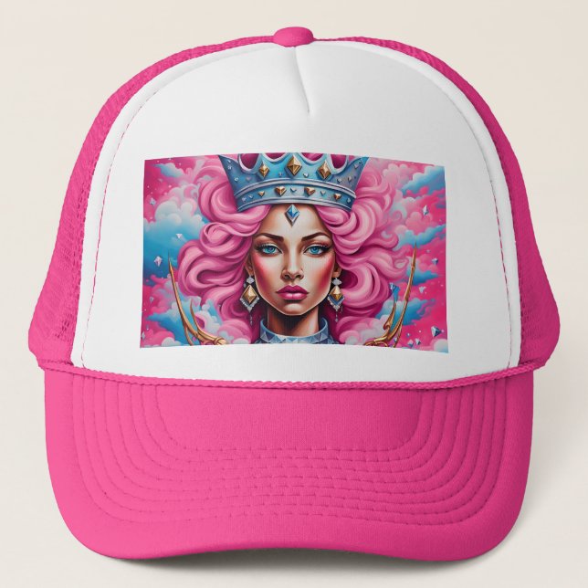 PINK QUEEN TRUCKER HAT (Front)