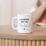 Pink Quieres Ser Mi Madrina Godmother Proposal Coffee Mug<br><div class="desc">Ask the one you want to be your child's Madrina with this super cute personalized white with pink coffee mug. Have her over for coffee and use it to pop the question "¿Quieres ser mi Madrina?"</div>
