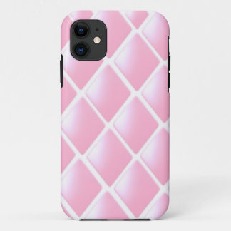 Pink Quilted Diamond Pattern iPhone 11 Case