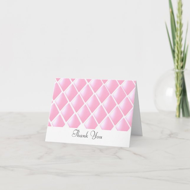 Pink Quilted Diamond Thank You (Front)