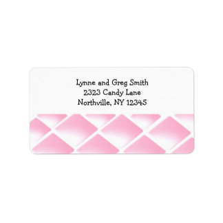 Pink Quilted Diamonds Label
