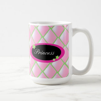 Pink Quilted Diamonds - Princess Coffee Mug