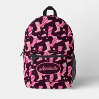 Pink Rain Boots Welly Patterned
