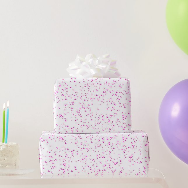 Pink Rain Glossy Wrapping Paper (Party Gifts)