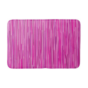 Pink Rain Vertical Striped Bath Mat