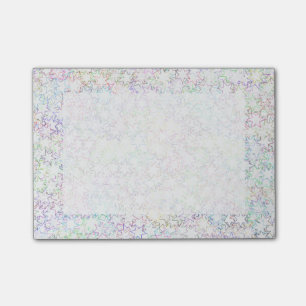 Pink Rainbow and White Star Cluster Kawaii Girl Post-it Notes