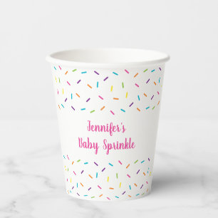 Pink Rainbow Baby Sprinkle Paper Cups
