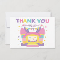Pink Rainbow Bounce House Birthday