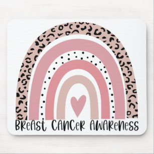 Pink Rainbow Breast Cancer Awareness Mouse Pad