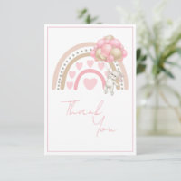Pink Rainbow Bunny Rabbit Baby Shower