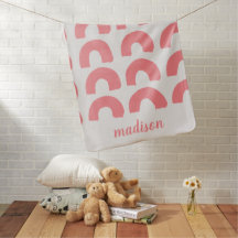 Pink Rainbow Grey Modern Adorable Simple Custom