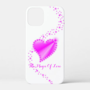 Pink Rainbow Heart with Stars , The Magic Of Love iPhone 12 Mini Case