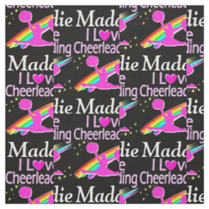 PINK RAINBOW I ADORE CHEERLEADES TISSU CUSTOMISÉ