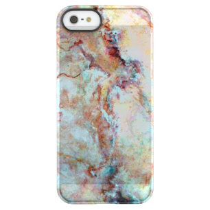 Pink rainbow marble stone finish permafrost® iPhone SE/5/5s case