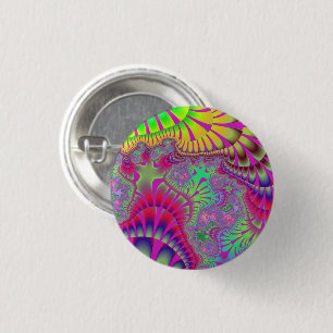 Pink Rainbow Melt 1 Inch Round Button