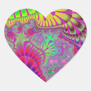 Pink Rainbow Melt Heart Sticker
