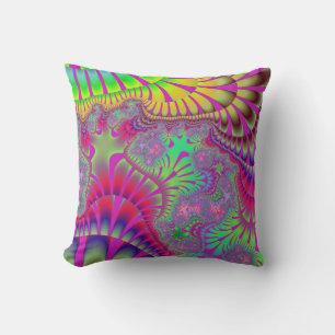 Pink Rainbow Melt Throw Pillow