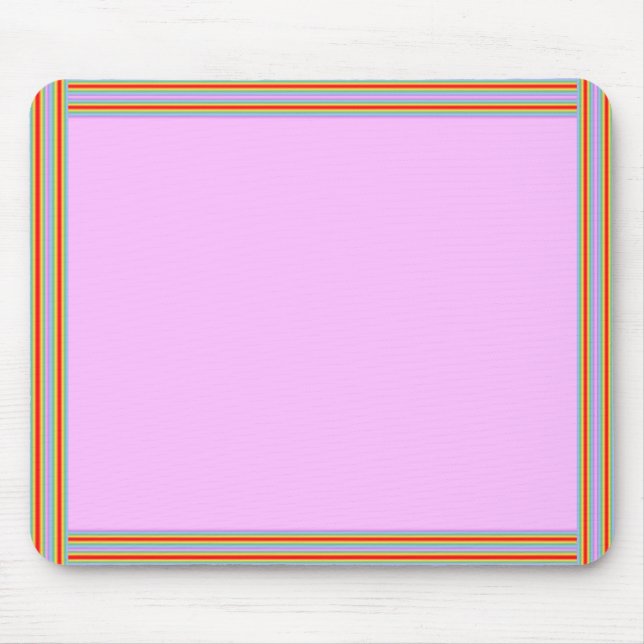 Pink Rainbow Mpusepad Mouse Pad (Front)