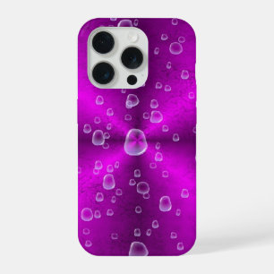 Pink Rainbow with Raindrops iPhone 15 Pro Case