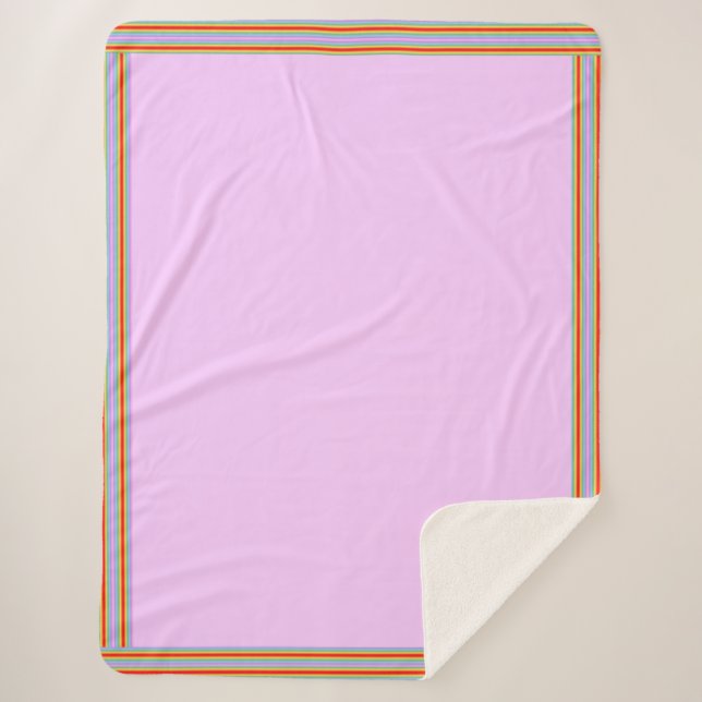 Pink Rainbow Wrap Blanket (Front)