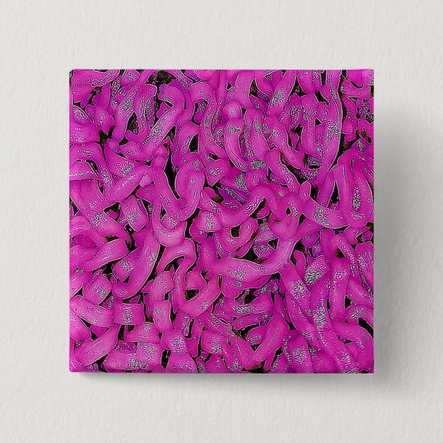 Pink Ramen 2 Inch Square Button (Front)