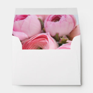 Pink ranunculus bunch envelope