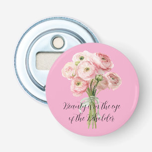 Pink Ranunculus Flowers   Bottle Opener