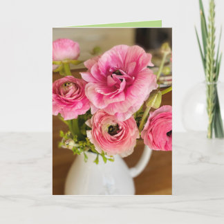Pink Ranunculus Greeting Card