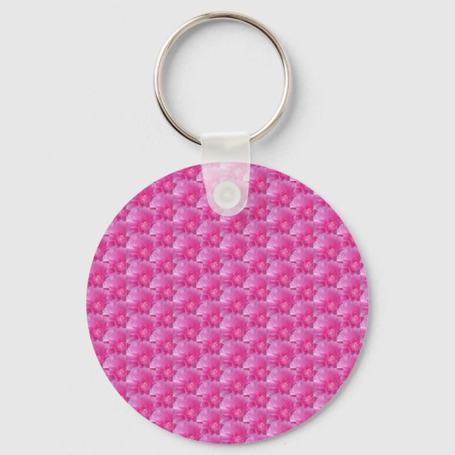 Pink Ranunculus – Modern Floral Dedign Keychain (Front)