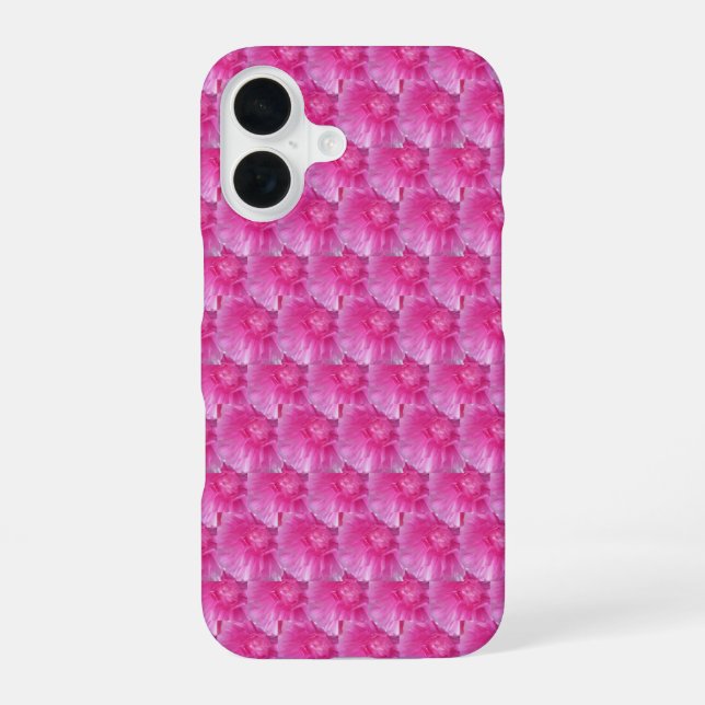 Pink Ranunculus – Modern Floral Design iPhone 16 Case (Back)
