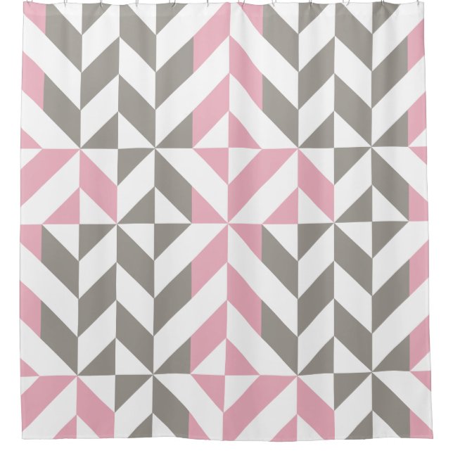 Pink Raspberry and Silver Geometric ZigZag (Front)