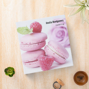 Pink Raspberry Macarons French Pastry Photo Binder