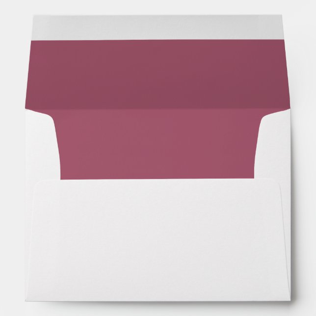 Pink Raspberry Self Addressed Wedding Envelope (Back (Bottom))